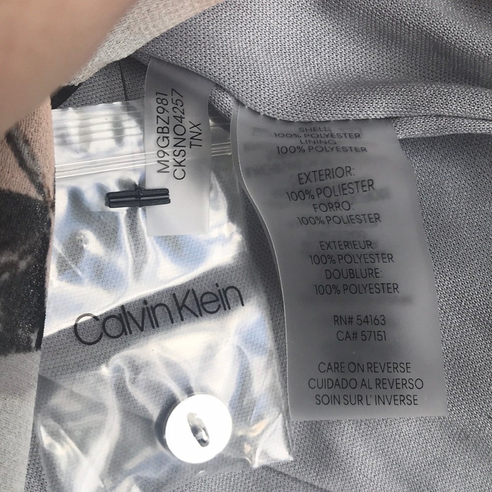 🎉HPx2🎉, NWT Calvin Klein Black & Peach Floral MIDI Dress W/3/4 Ruffled Sleeves - Picture 8 of 11